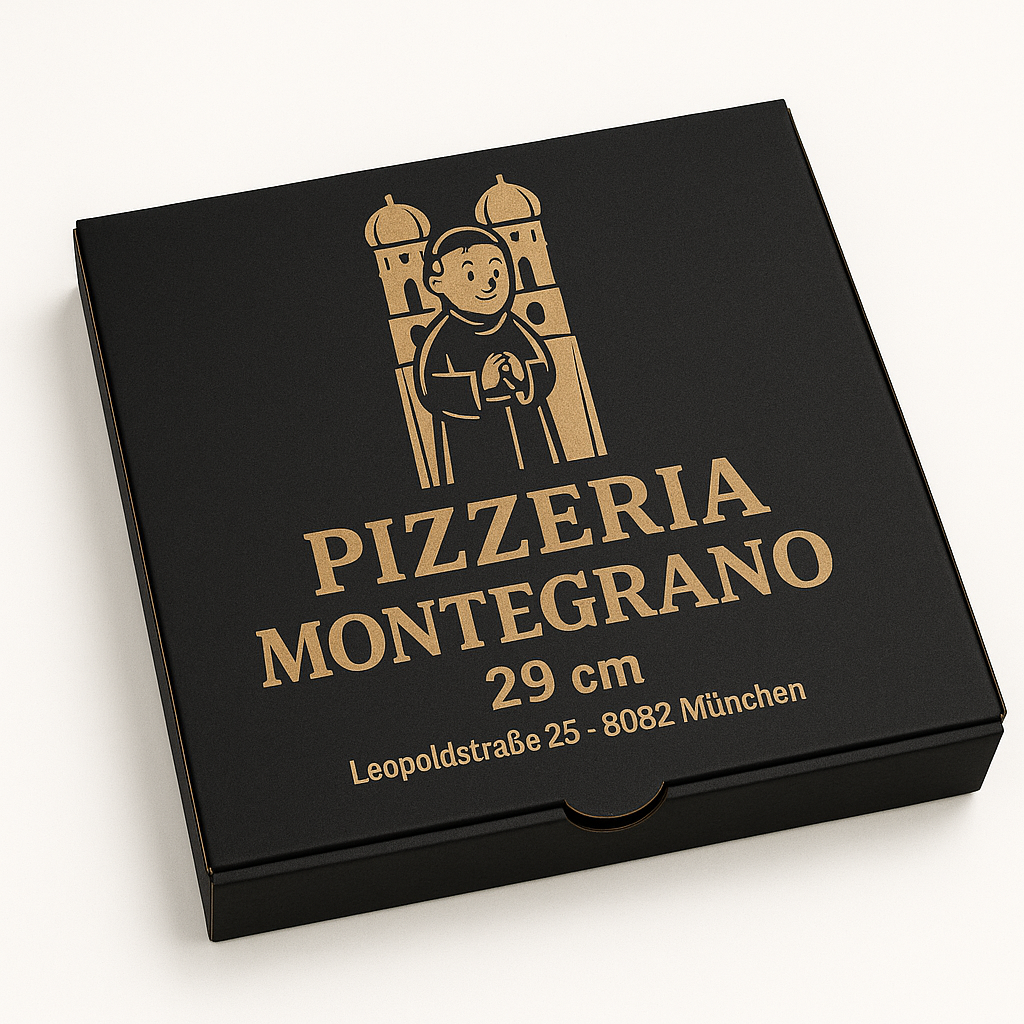 29x29x4cm - Pizzakarton mit eigenem Logo (2500, Weiß)