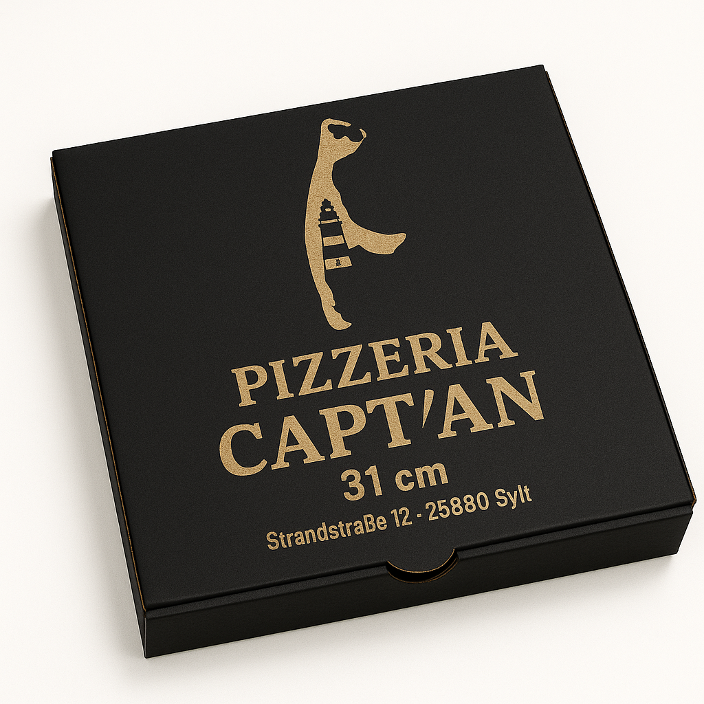 31x31x4cm - Pizzakarton mit eigenem Logo (2500, Weiß)